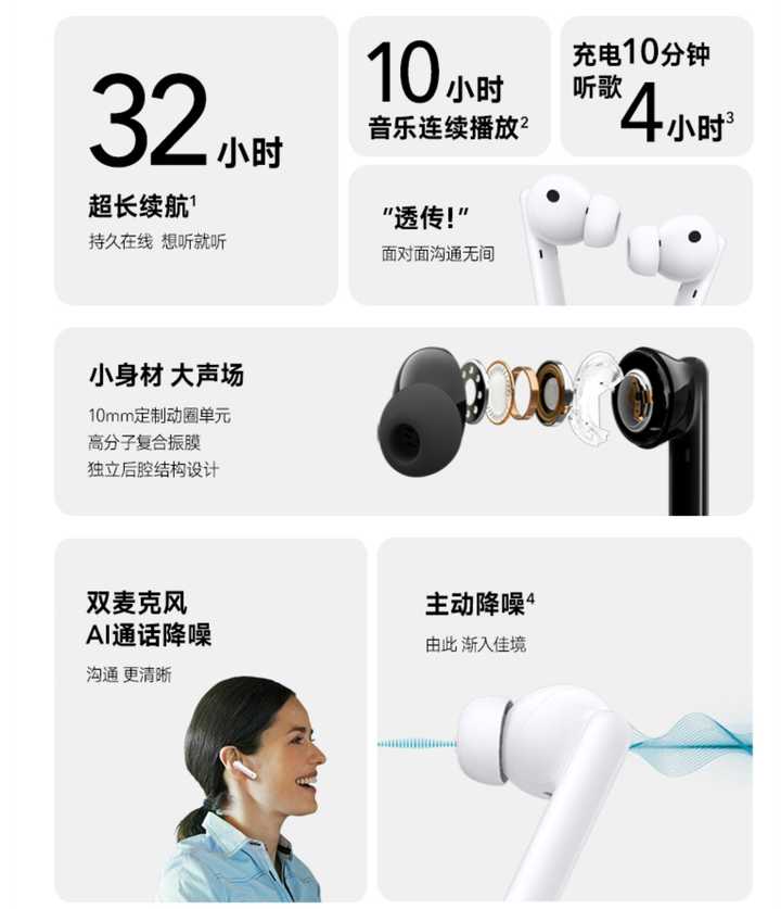 荣耀Earbuds S无线耳机登场，49dB深海降噪+42.5小时超长续航，299元真香性价比之王！